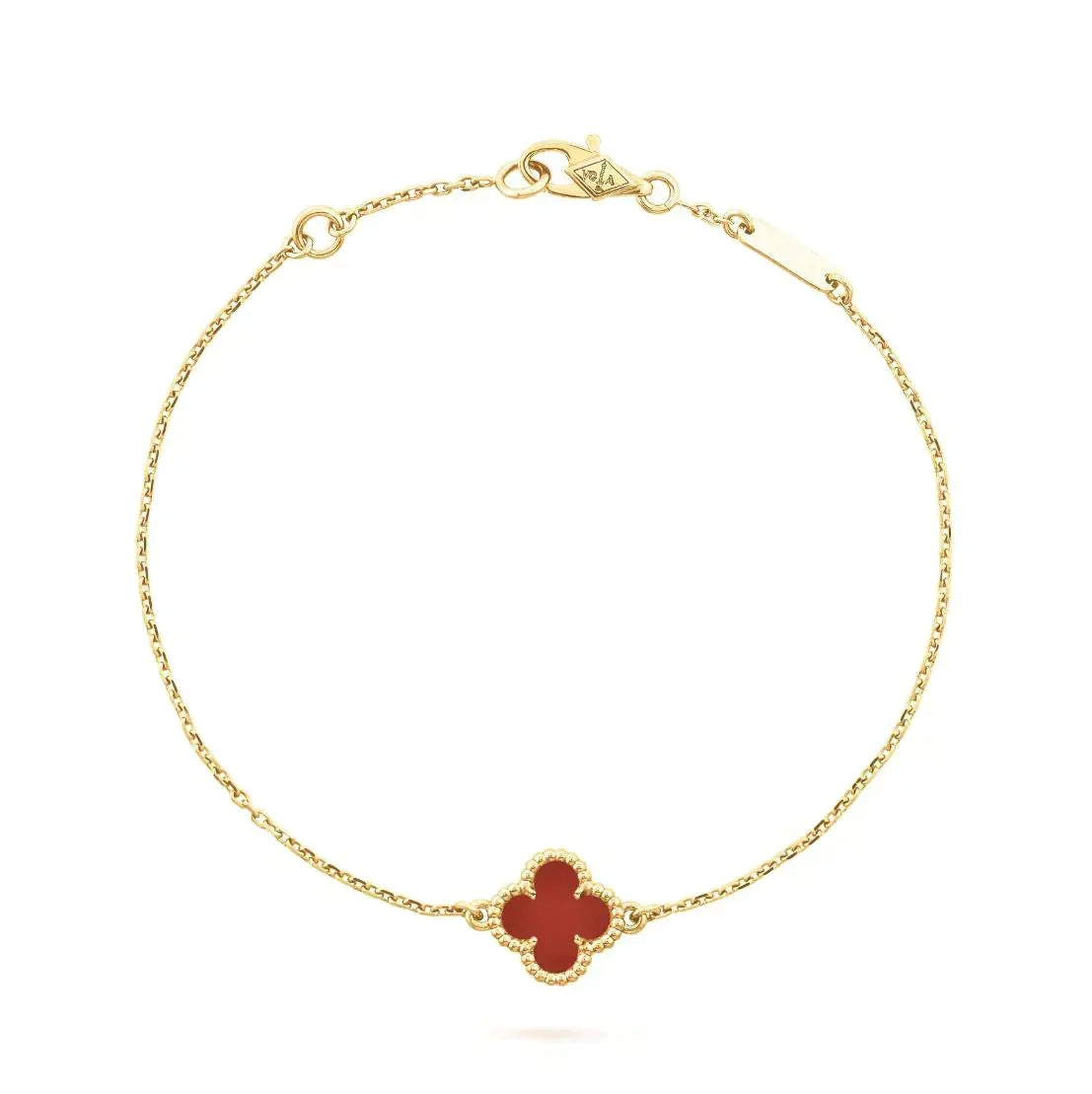 [Sophire Jewelry ]CLOVER  CARNELIAN SINGLE FLOWER BRACELET
