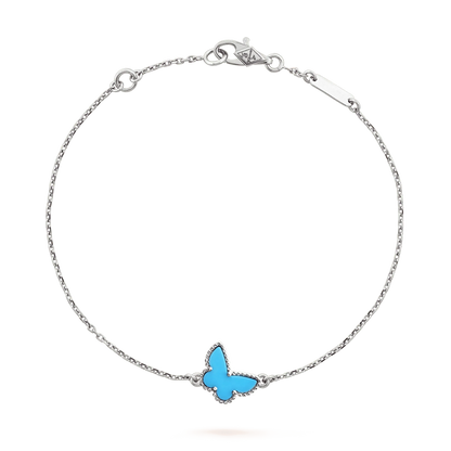 [Sophire Jewelry ]BUTTERFLY TURQUOISE BUTTERFLY BRACELET SILVER