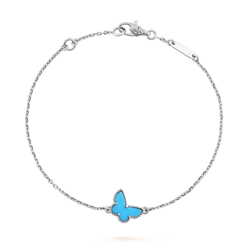 [Sophire Jewelry ]BUTTERFLY TURQUOISE BUTTERFLY BRACELET SILVER