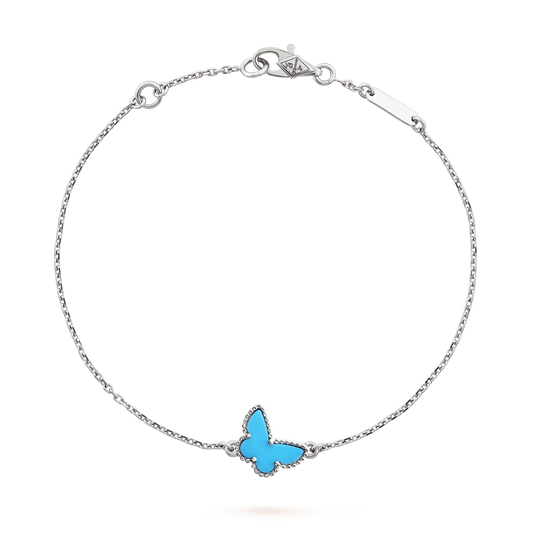 [Sophire Jewelry ]BUTTERFLY TURQUOISE BUTTERFLY BRACELET SILVER