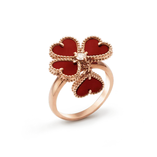 [Sophire Jewelry ]SWEET CLOVER CARNELIAN RING