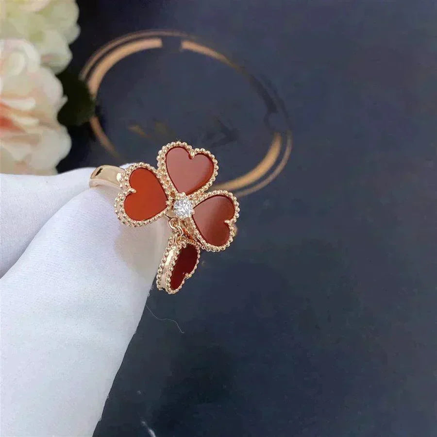 [Sophire Jewelry ]SWEET CLOVER CARNELIAN RING