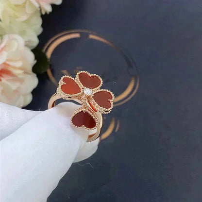 [Sophire Jewelry ]SWEET CLOVER CARNELIAN RING
