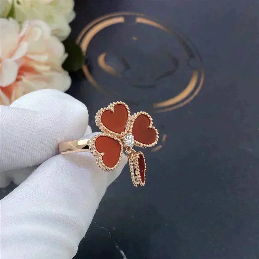 [Sophire Jewelry ]SWEET CLOVER CARNELIAN RING