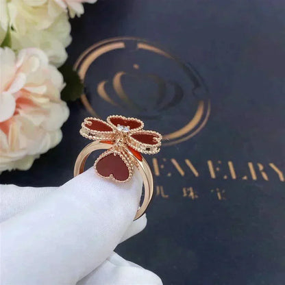 [Sophire Jewelry ]SWEET CLOVER CARNELIAN RING