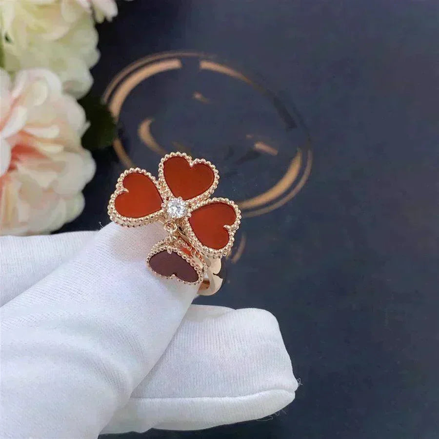 [Sophire Jewelry ]SWEET CLOVER CARNELIAN RING