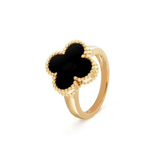 [Sophire Jewelry ]CLOVER ONYX RING
