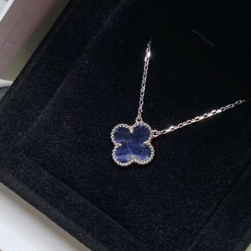 [Sophire Jewelry ]CLOVER 15MM PIETERSITE NECKLACE SILVER
