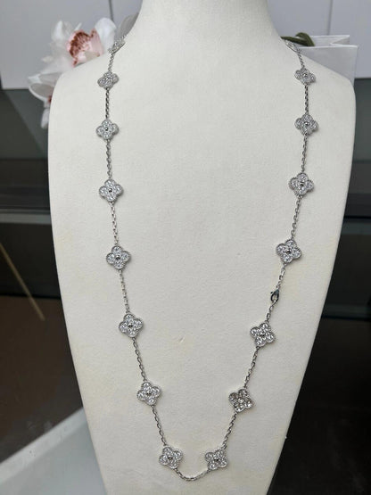 [Sophire Jewelry ]CLOVER 20 MOTIFS DIAMOND SILVER