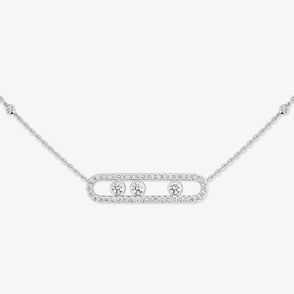 [Sophire Jewelry] Move Pave_ Rose Gold Diamond Necklace