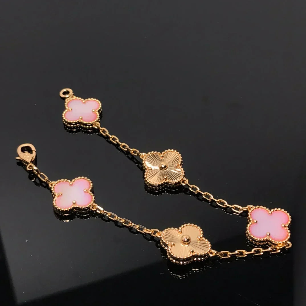 [Sophire Jewelry ] CLOVER 5 MOTIFS  PINK MOP BRACELET COLLECTION