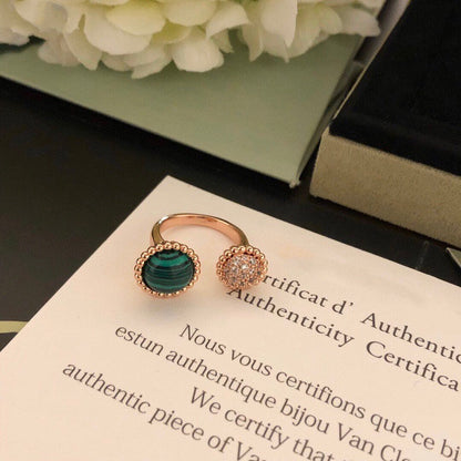 [Sophire Jewelry ]PERLEE COULEURS DIAMOND ROSE GOLD BETWEEN THE FINGER RING