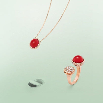 [Sophire Jewelry ]PERLEE COULEURS DIAMOND ROSE GOLD BETWEEN THE FINGER RING