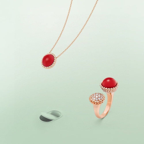 [Sophire Jewelry ]PERLEE COULEURS DIAMOND ROSE GOLD BETWEEN THE FINGER RING