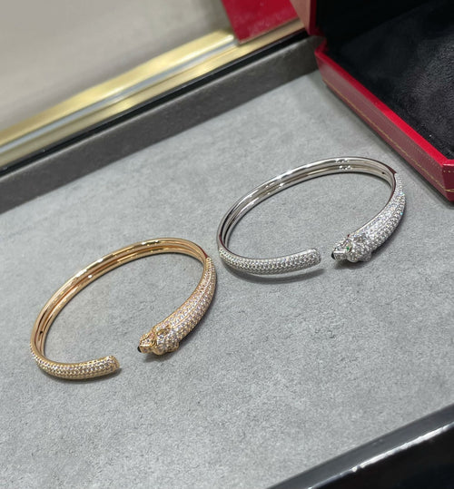 [Sophire Jewelry ]PANTHERE FULL DIAMOND OPEN BRACELET