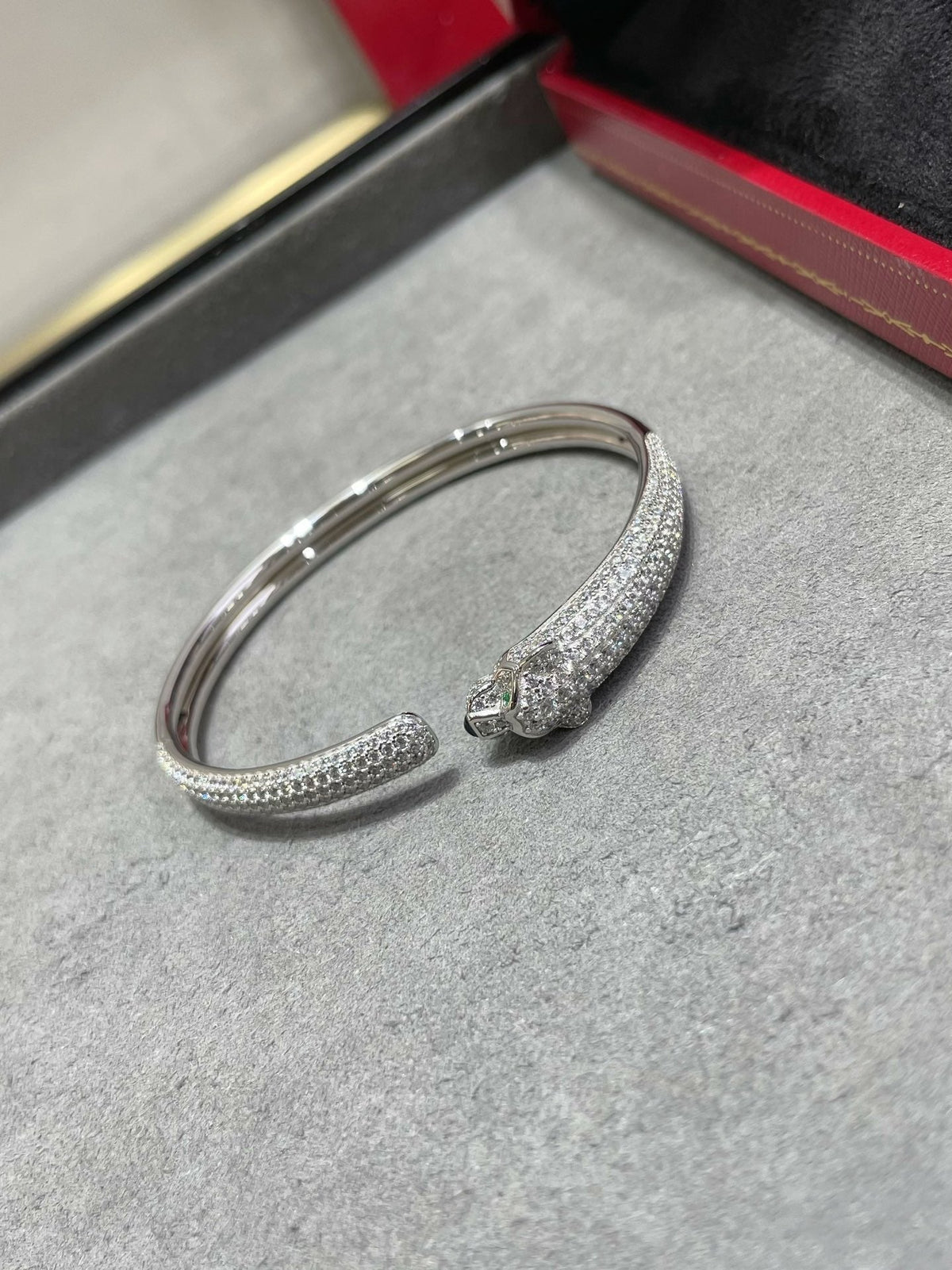 [Sophire Jewelry ]PANTHERE FULL DIAMOND OPEN BRACELET
