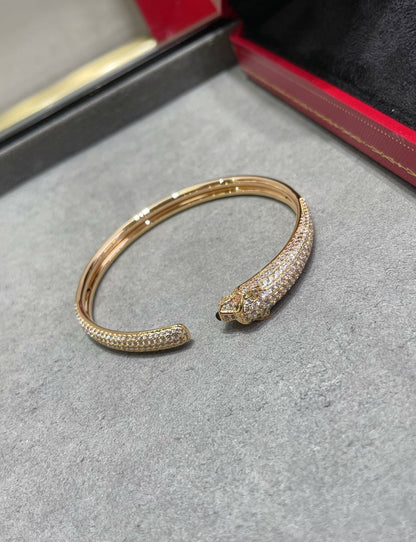 [Sophire Jewelry ]PANTHERE FULL DIAMOND OPEN BRACELET