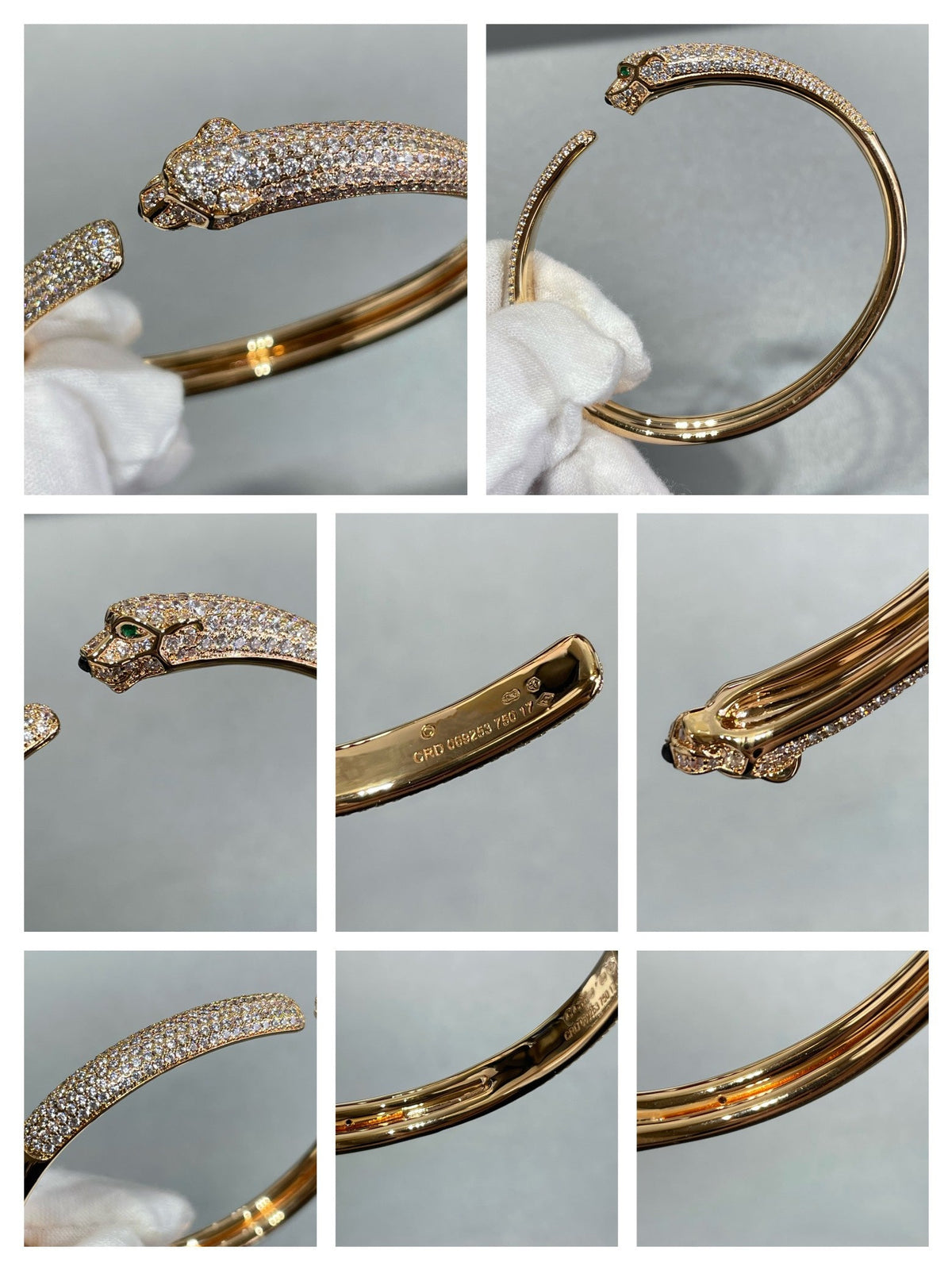 [Sophire Jewelry ]PANTHERE FULL DIAMOND OPEN BRACELET