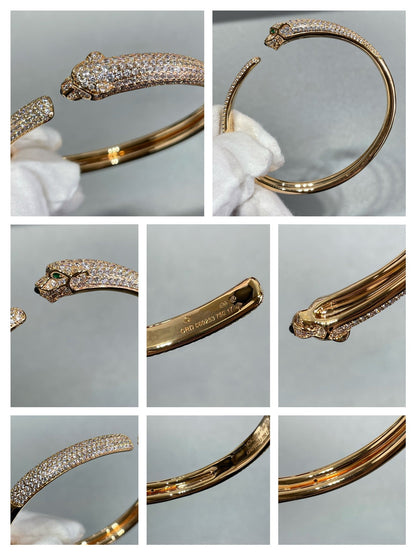 [Sophire Jewelry ]PANTHERE FULL DIAMOND OPEN BRACELET