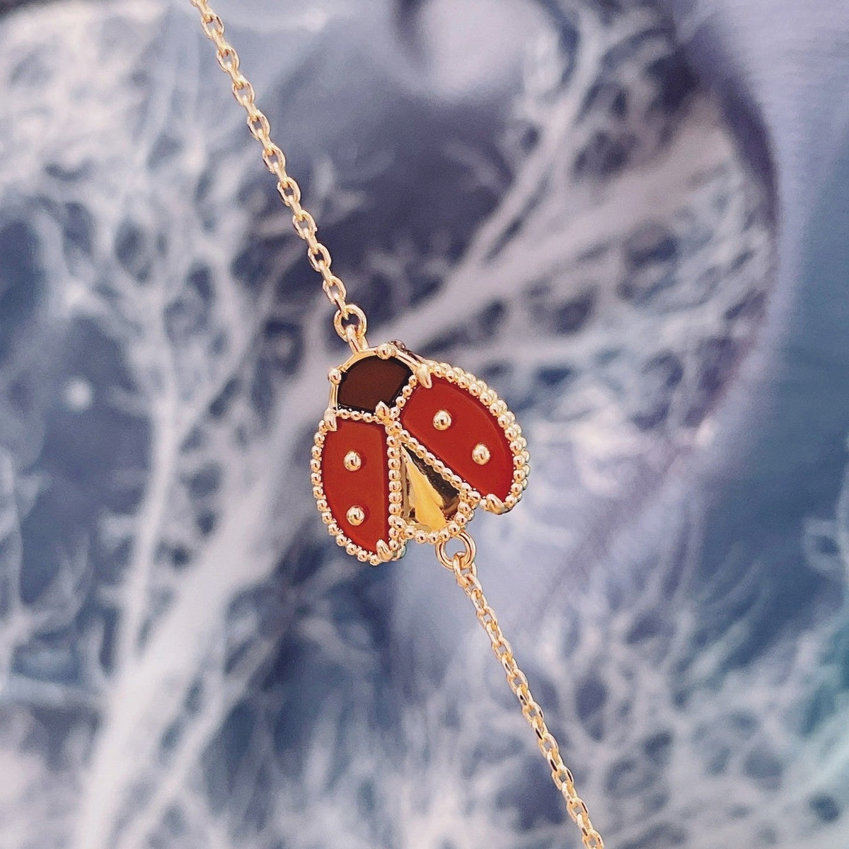 [Sophire Jewelry ]LUCKY SPRING 1 MOTIF PINK GOLD BRACELET