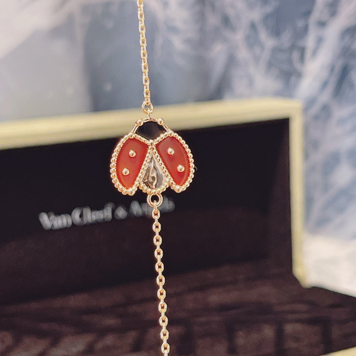 [Sophire Jewelry ]LUCKY SPRING 1 MOTIF PINK GOLD BRACELET