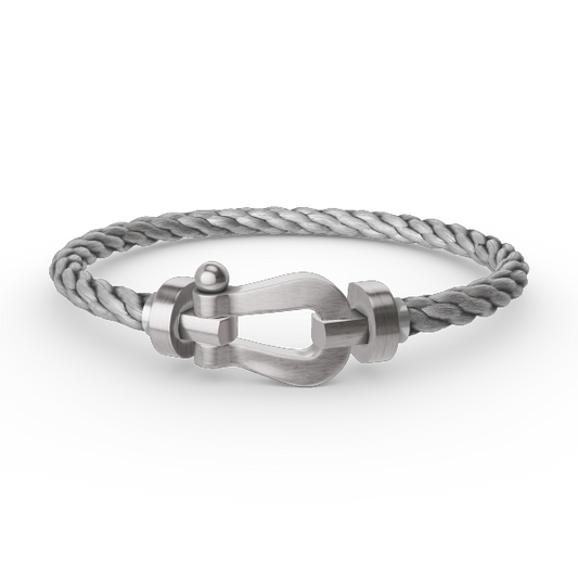 [Sophire]FORCE LARGE HORSESHOE BRACELET - WHITE GOLD