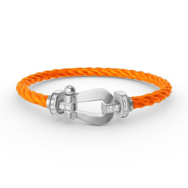 [Sophire Jewelry ]FORCE LARGE HORSESHOE HALF DIAMOND BRACELET SILVER