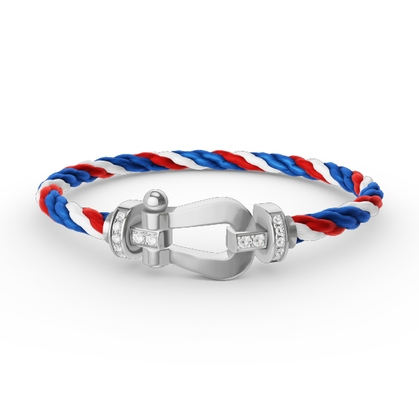 [Sophire Jewelry ]FORCE LARGE HORSESHOE HALF DIAMOND BRACELET SILVER