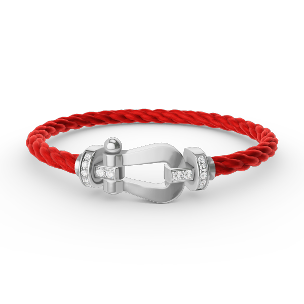 [Sophire Jewelry ]FORCE LARGE HORSESHOE HALF DIAMOND BRACELET SILVER