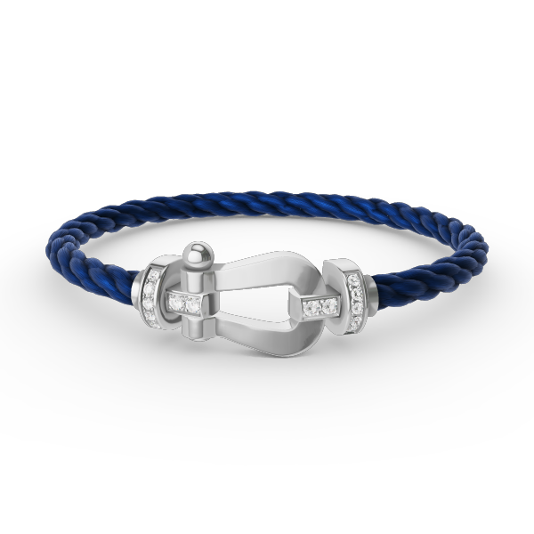 [Sophire Jewelry ]FORCE LARGE HORSESHOE HALF DIAMOND BRACELET SILVER