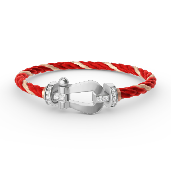 [Sophire Jewelry ]FORCE LARGE HORSESHOE HALF DIAMOND BRACELET SILVER