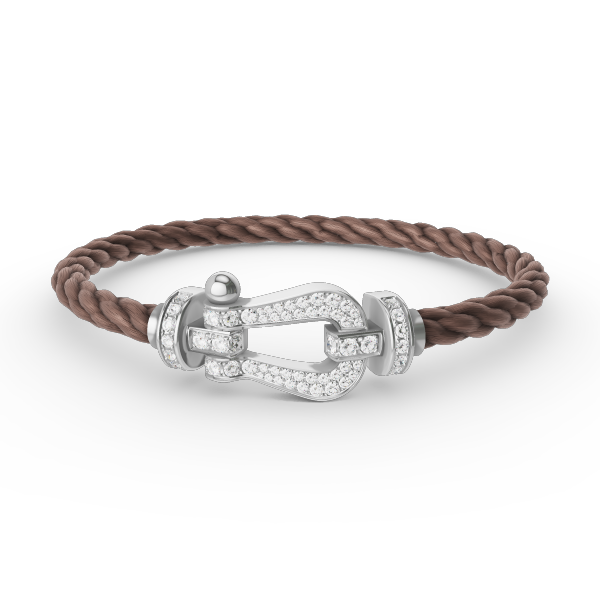 [Sophire Jewelry ]FORCE LARGE HORSESHOE FULL DIAMOND BRACELET SILVER
