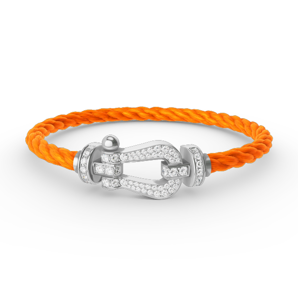[Sophire Jewelry ]FORCE LARGE HORSESHOE FULL DIAMOND BRACELET SILVER