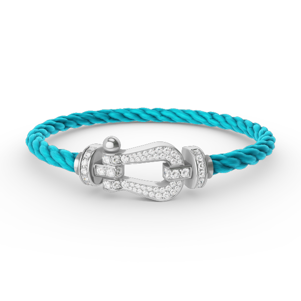 [Sophire Jewelry ]FORCE LARGE HORSESHOE FULL DIAMOND BRACELET SILVER