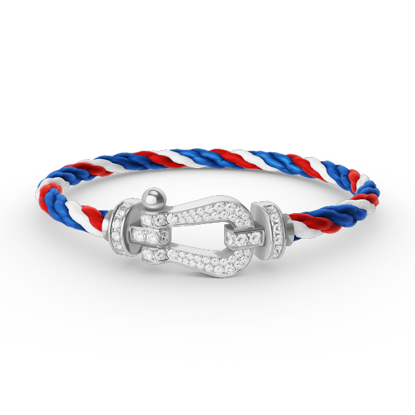 [Sophire Jewelry ]FORCE LARGE HORSESHOE FULL DIAMOND BRACELET SILVER