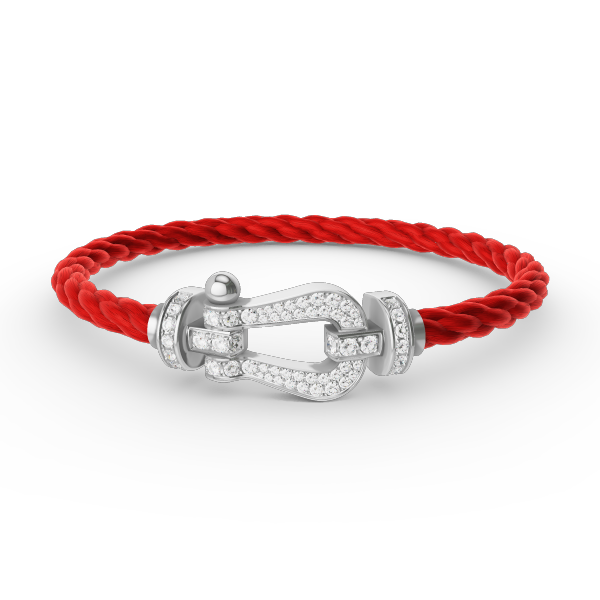 [Sophire Jewelry ]FORCE LARGE HORSESHOE FULL DIAMOND BRACELET SILVER