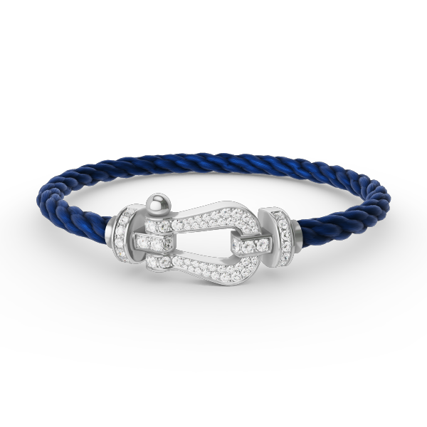 [Sophire Jewelry ]FORCE LARGE HORSESHOE FULL DIAMOND BRACELET SILVER
