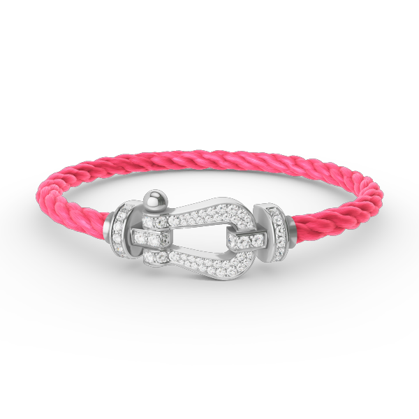 [Sophire Jewelry ]FORCE LARGE HORSESHOE FULL DIAMOND BRACELET SILVER