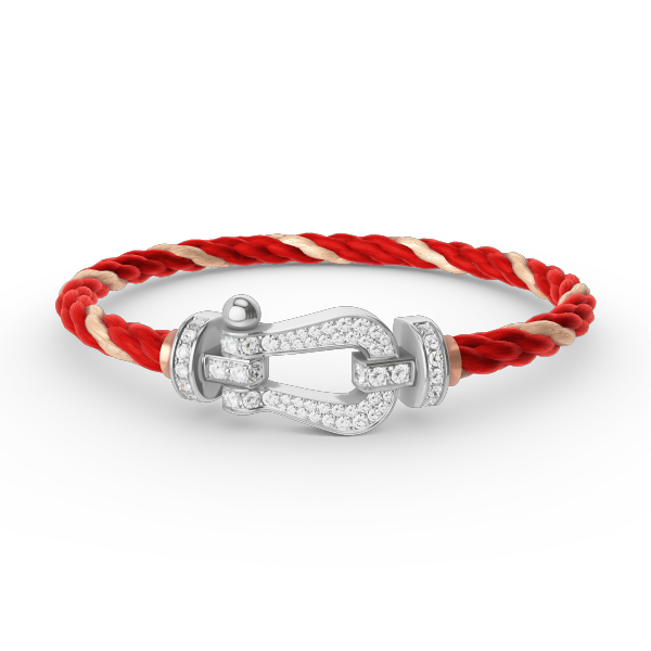 [Sophire Jewelry ]FORCE LARGE HORSESHOE FULL DIAMOND BRACELET SILVER
