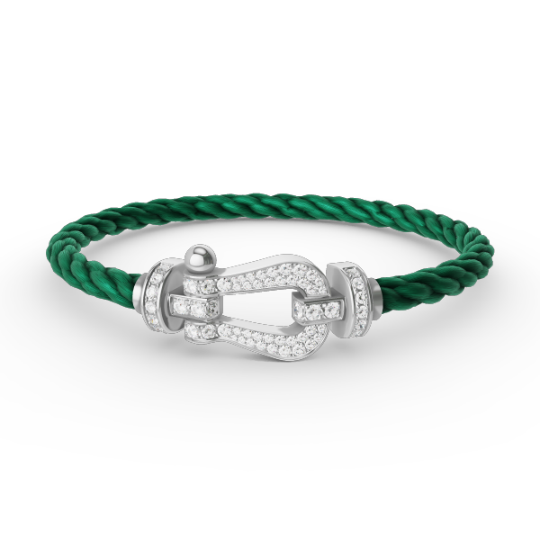 [Sophire Jewelry ]FORCE LARGE HORSESHOE FULL DIAMOND BRACELET SILVER