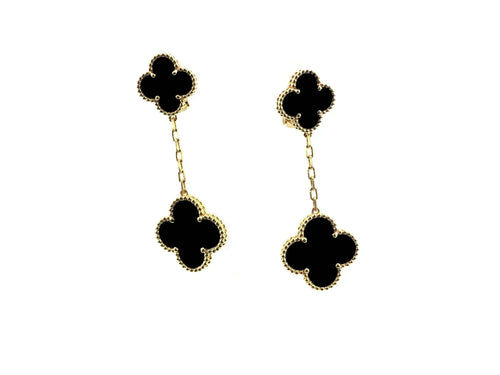 [Sophire Jewelry ]CLOVER 2 MOTIFS  EARRINGS (MULTIPLE CHOICESC