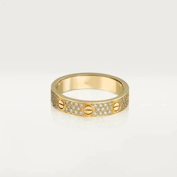 [Sophire Jewelry ]LOVE RING 3.6MM DIAMOND PAVED