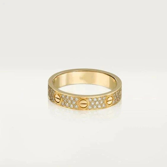 [Sophire Jewelry ]LOVE RING 3.6MM DIAMOND PAVED