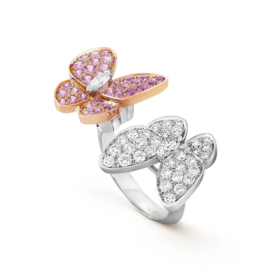 [Sophire Jewelry ]TWIN BUTTERFLY DIAMOND RING
