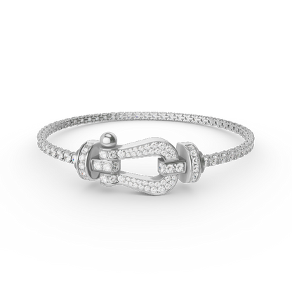 [Sophire Jewelry ]FORCE  LARGE HORSESHOE FULL DIAMOND TENNIS BRACELET