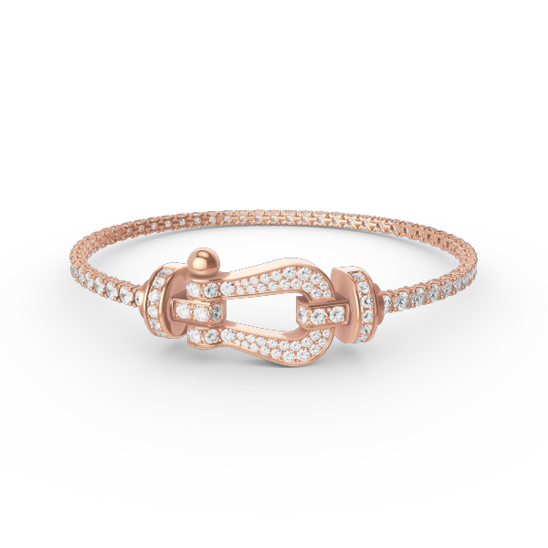 [Sophire Jewelry ]FORCE  LARGE HORSESHOE FULL DIAMOND TENNIS BRACELET