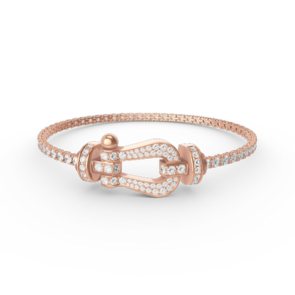 [Sophire Jewelry ]FORCE  LARGE HORSESHOE FULL DIAMOND TENNIS BRACELET