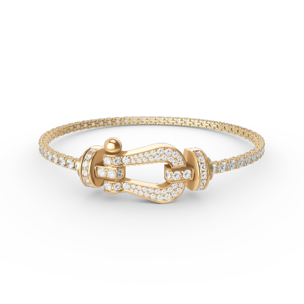 [Sophire Jewelry ]FORCE  LARGE HORSESHOE FULL DIAMOND TENNIS BRACELET
