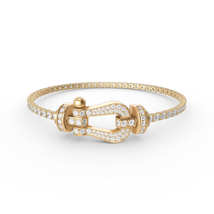 [Sophire Jewelry ]FORCE  LARGE HORSESHOE FULL DIAMOND TENNIS BRACELET